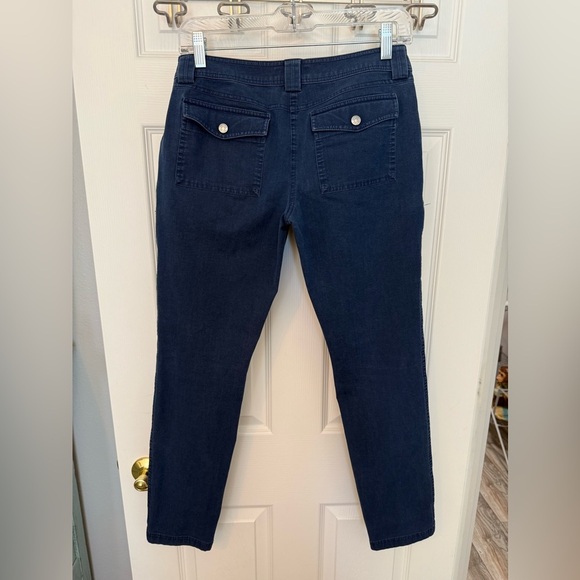 Anatomie Kate Skinny Cargo Pants Navy Size Small - Picture 2 of 8